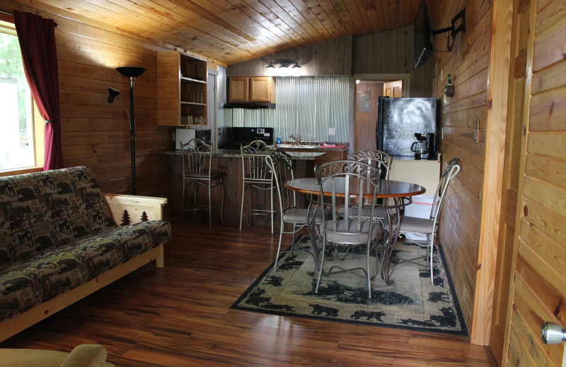 Cabin interior at Pine Beach Resort-Side Lake.