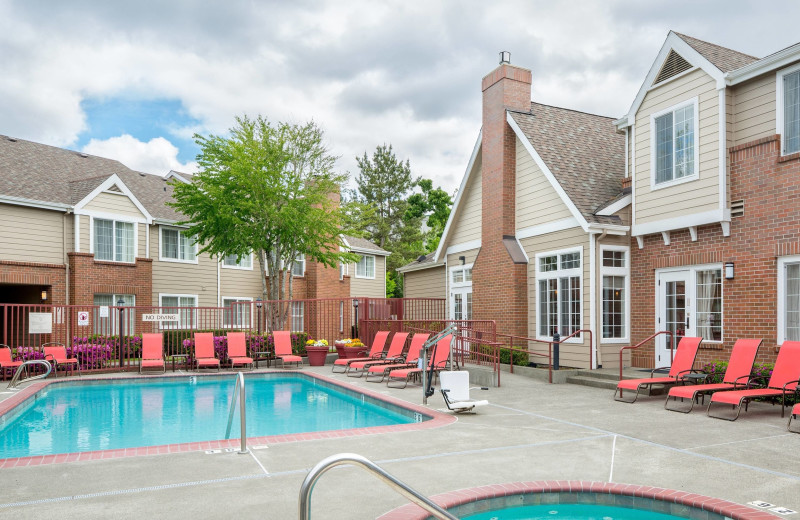 Outdoor pool at Residence Inn Portland West/Hillsboro.