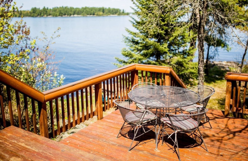 Cabin lake view at Northern Lights Resort & Outfitting.