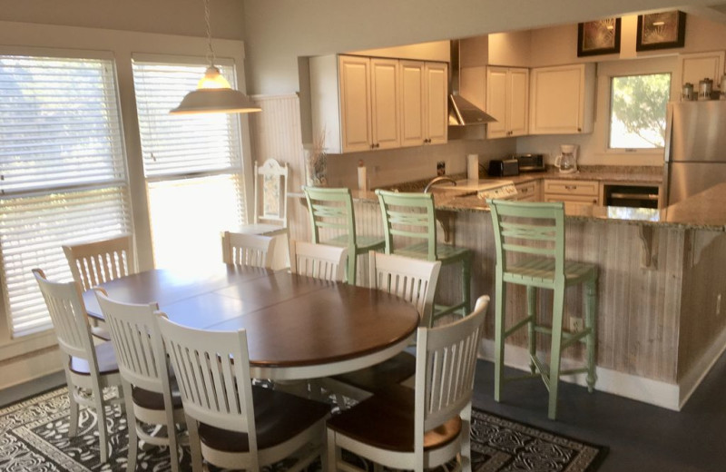 Rental kitchen at Mary Munroe Realty: Bald Head Vacations & Sales.