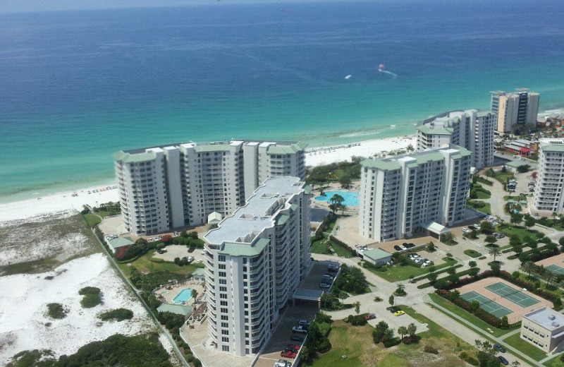 Aerial view of Silver Shells Beach Resort & Spa.