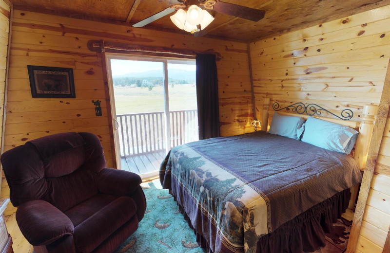 Rental bedroom at Island Park Reservations.