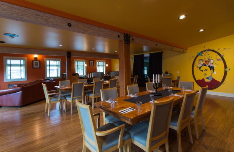 Dining at Red Tree Lodge.