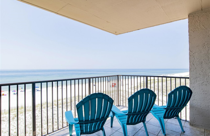 Rental balcony at Ocean Breeze East.