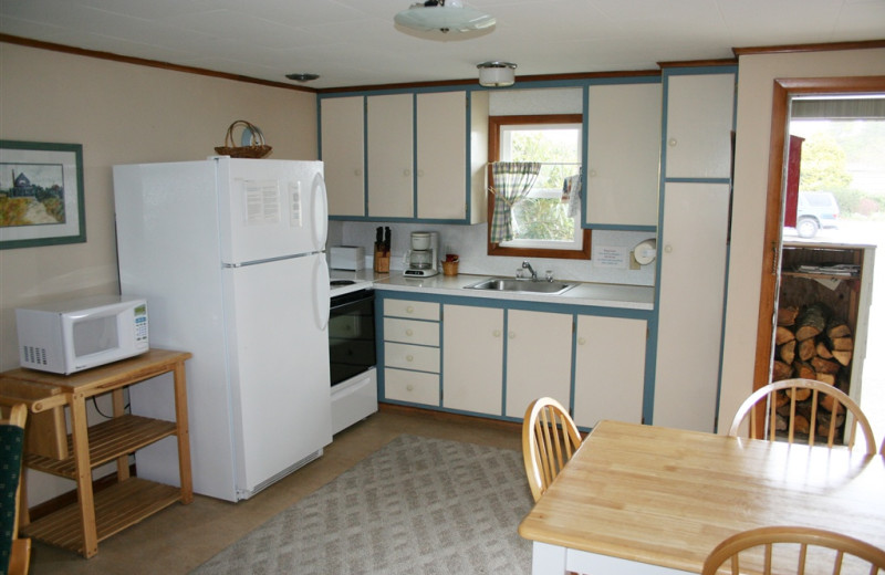 Cottage kitchen at The Anchorage Cottages.