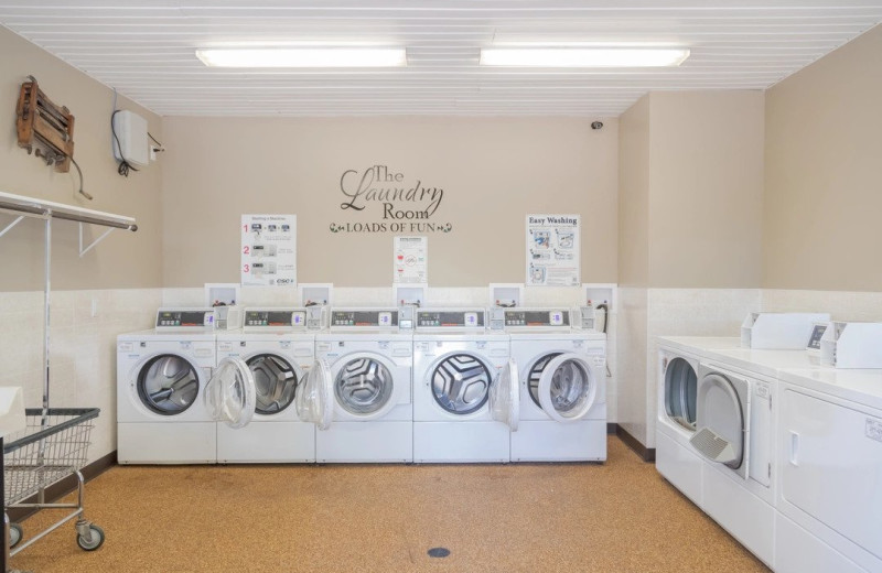 Laundry room at Yogi Bear's Jellystone Park Clay's Resort.