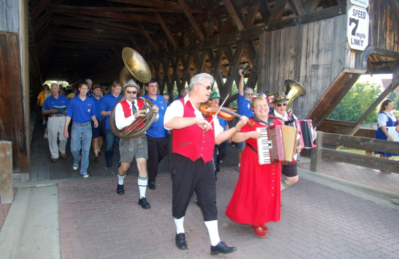 Covered bridge at Bavarian Inn of Frankenmuth.