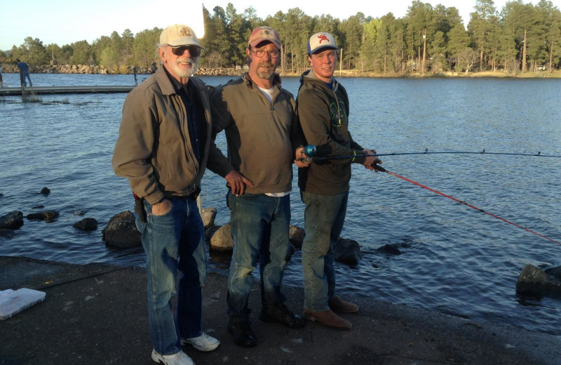 Fishing at Rainbow's End Resort.

