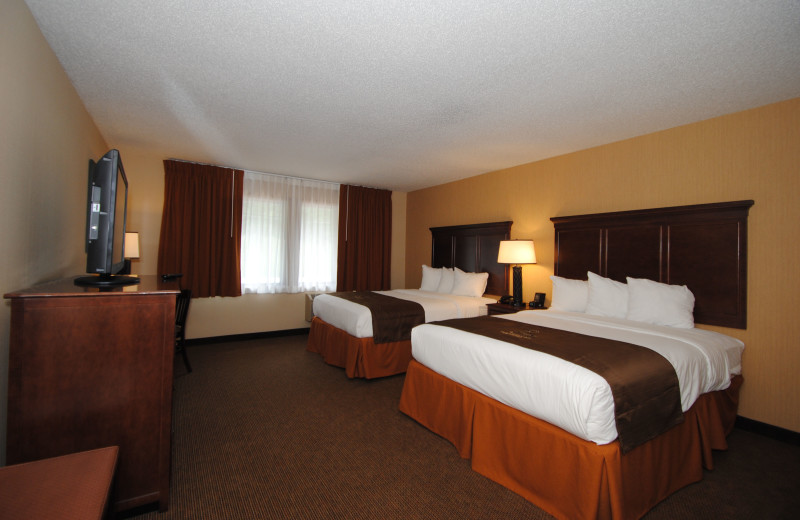 Two bed guest room at Black Swan Inn.