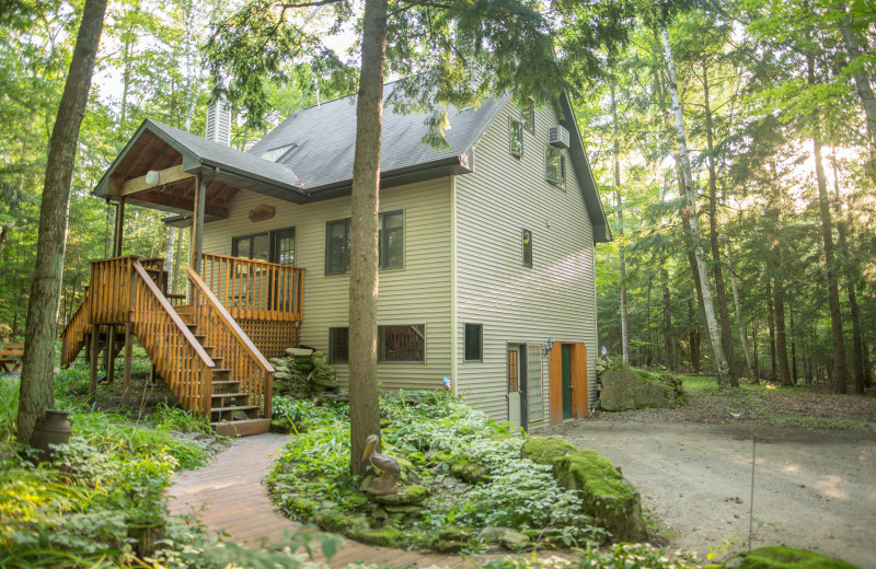 Cabin exterior at Door County Cottages.