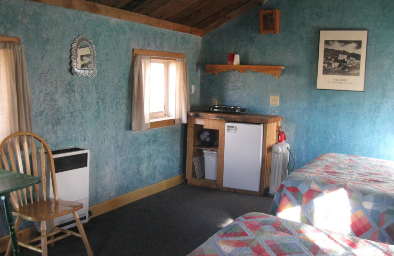 Cabin interior at Woods Landing.