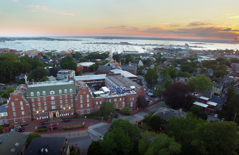 Aerial view of The Hotel Viking.