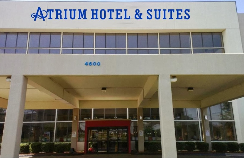 Exterior view of Atrium Hotel and Suites DFW Airport South.