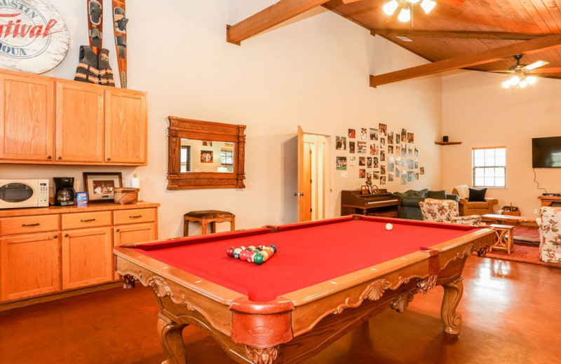 Billiard table at Farr Side Lake Vacation Home.