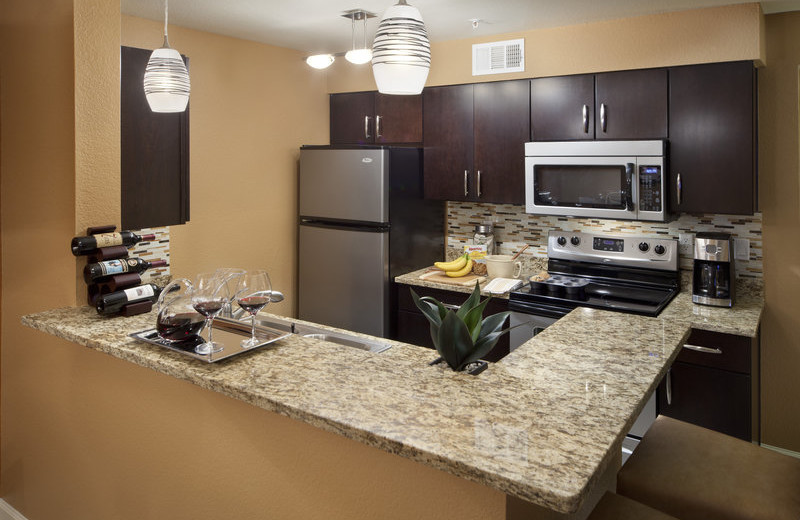 Guest kitchen at Holiday Inn Club Vacations at Desert Club Resort.