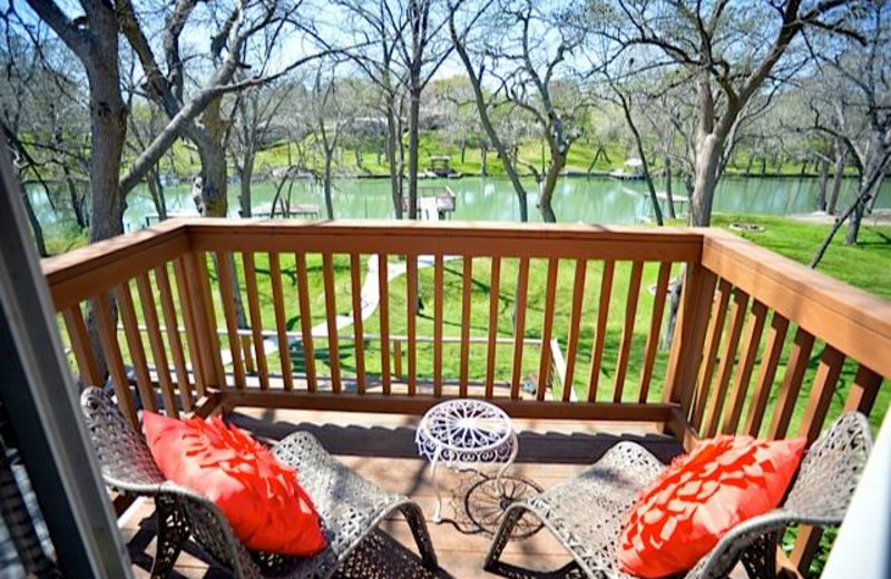 Rental deck at Vacation New Braunfels.