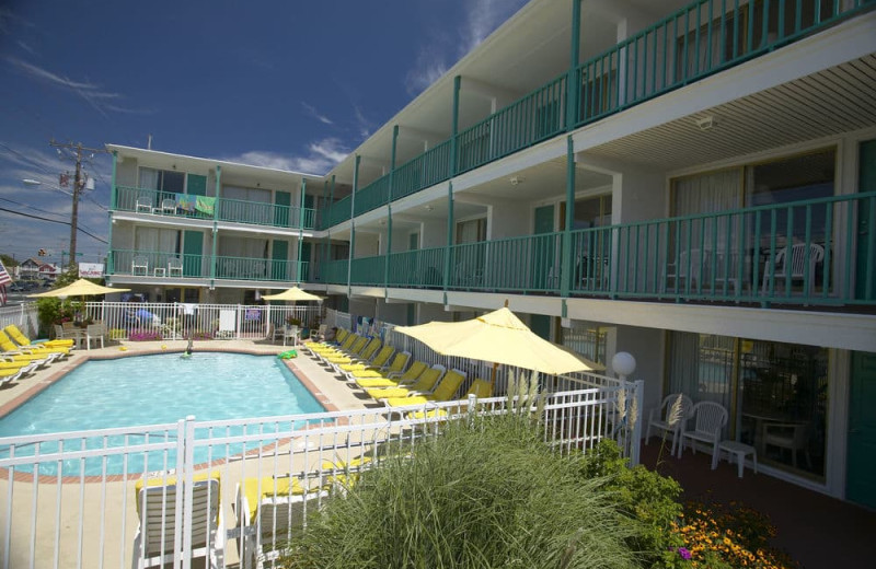 Outdoor pool at Shangri La Motel.