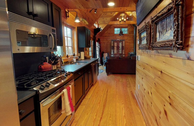 Rental kitchen at Northern Living - Luxurious Vacation Rentals.