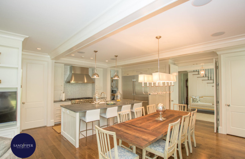 Rental kitchen at Sandpiper Rentals.