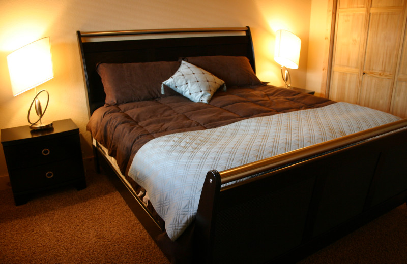 Chalet bedroom at Terry Peak Chalets.