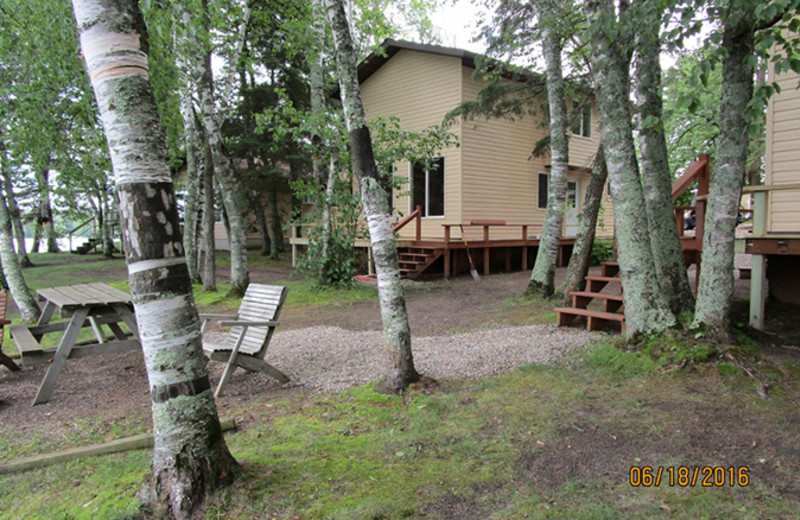 Cabin exterior at Little Norway Resort.