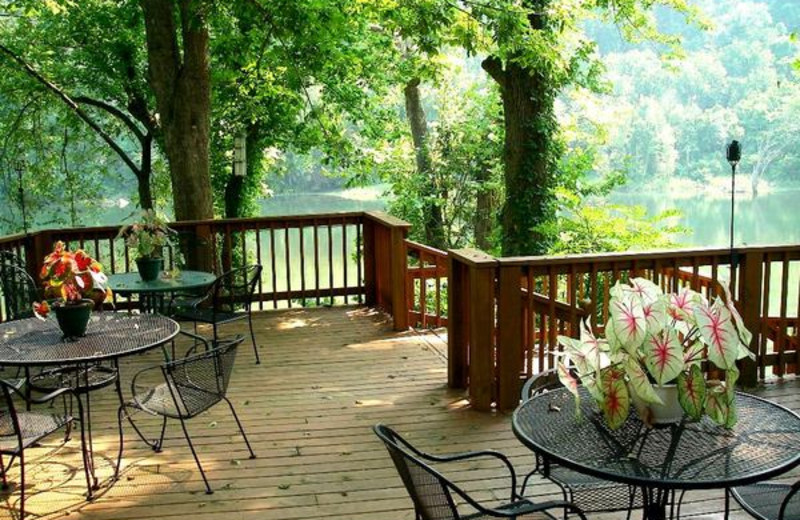 Patio at Copper John's Resort.