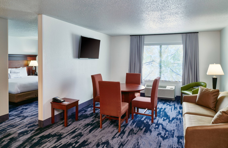 Guest room at Fairfield Inn Detroit Livonia.