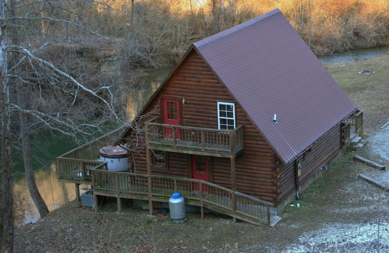 Cabin exterior at Scenic Cabin Rentals.