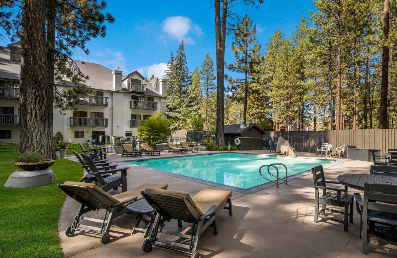 Outdoor pool at Best Western Big Bear Chateau.