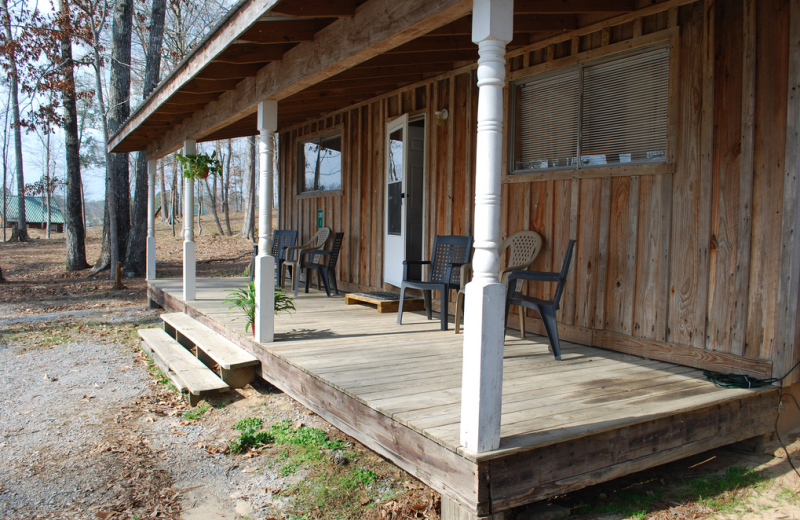 Cabin exterior at Yogi on the Lake.