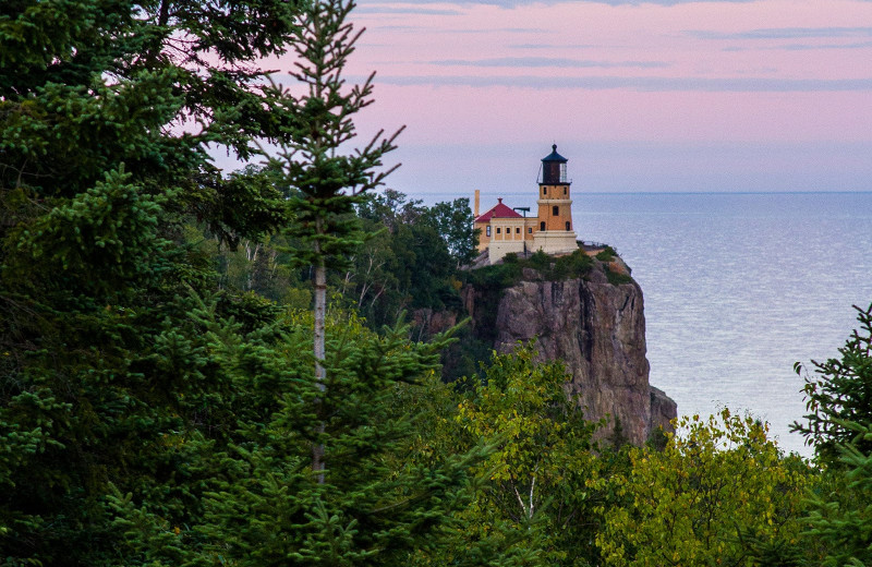 Lighthouse near Grand Superior Lodge on Lake Superior.