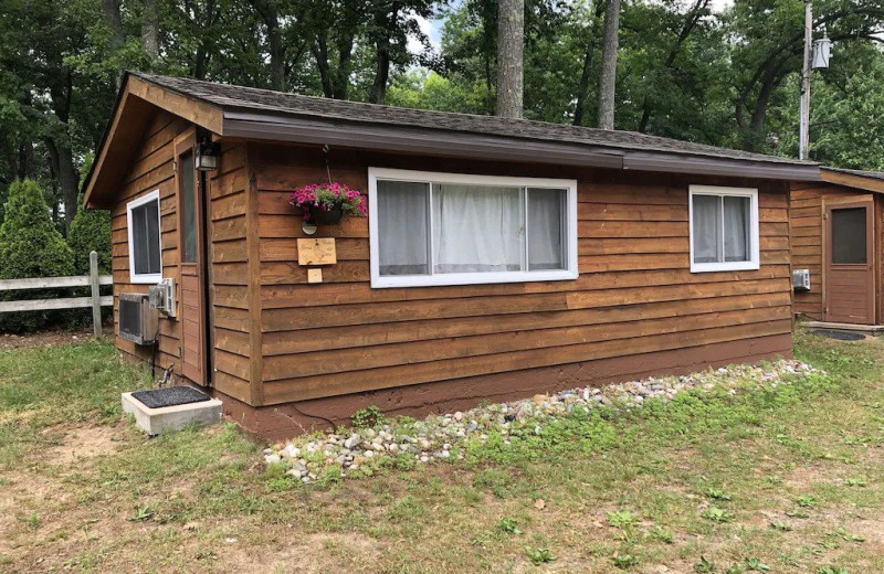 Cabin exterior at Lake Cabins Resort.