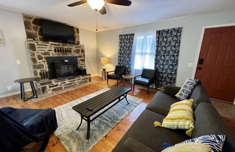 Guest living room at Copper John's Resort.