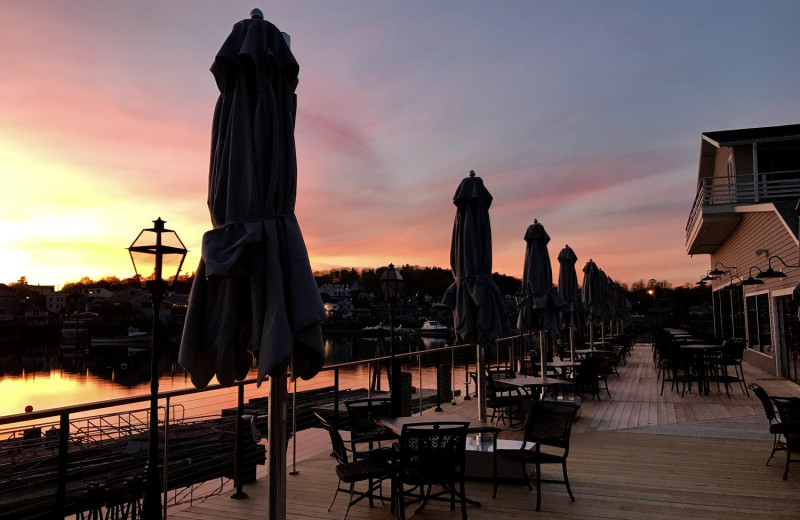 Sunset at Boothbay Harbor Oceanside Golf Resort.