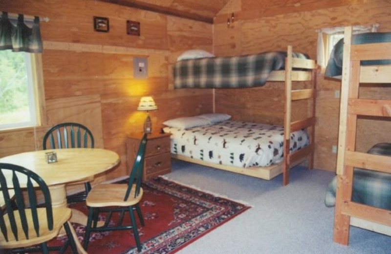 Bunk beds at Northwoods Lodge.