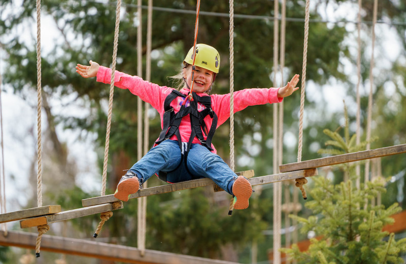 Rope courses at The Resort at Paws Up.