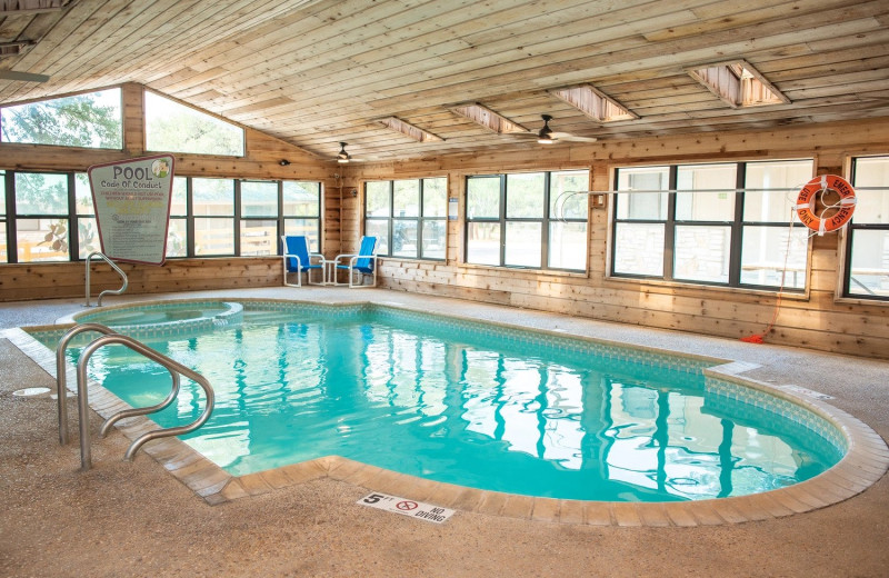 indoor pool at Yogi Bear's Jellystone Park Hill Country.