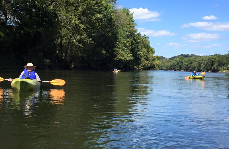 Kayaking at Alpine Lodge.