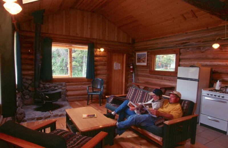 Cabin at Chaunigan Lake Lodge.
