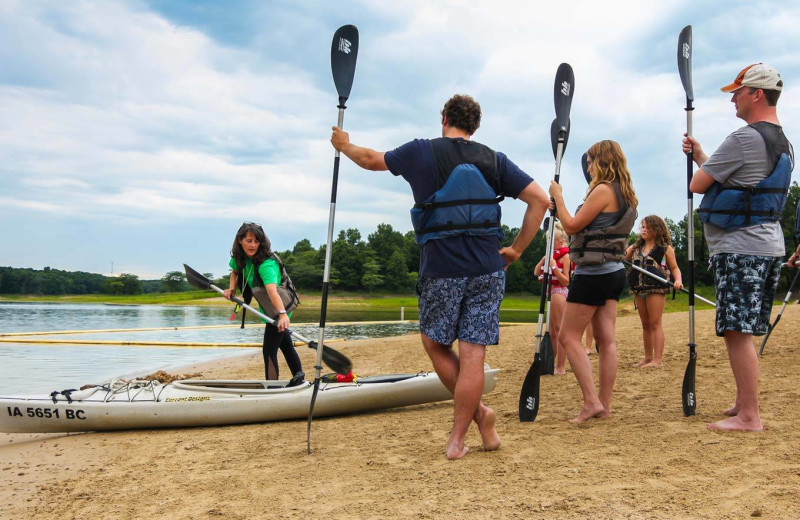 Kayaking at Honey Creek Resort.