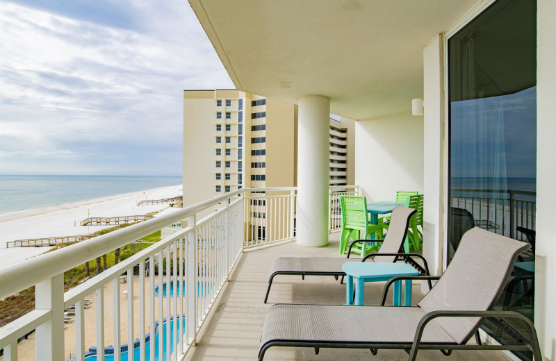 Rental balcony at Palacio Perdido Key.