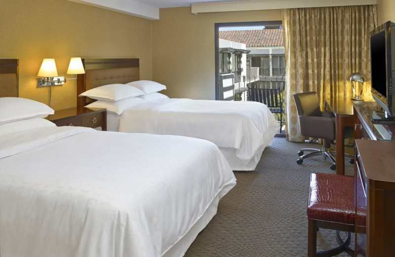 Guest room at Sheraton Palo Alto Hotel.
