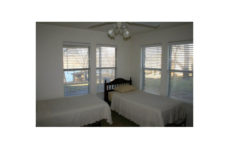 Rental bedroom at Oak House On Lake LBJ.