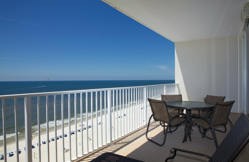 Rental balcony at Paradise Gulf Properties.