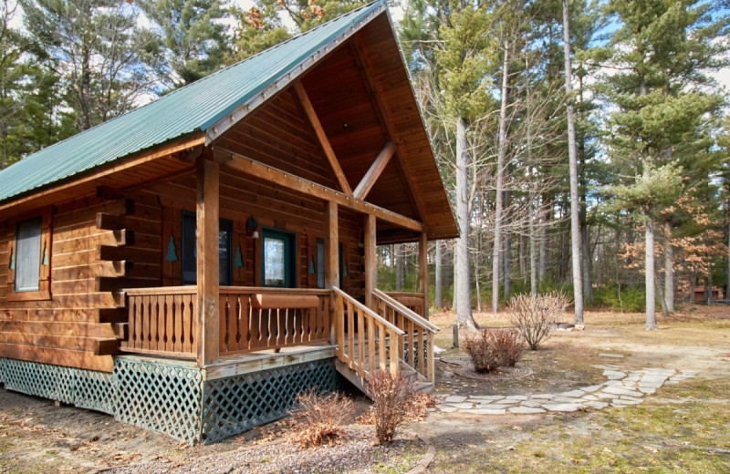 Cabin exterior at Yogi Bear's Jellystone Park Warrens.