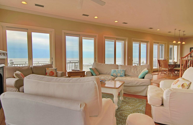 Rental living room at Resort Vacation Properties of St. George Island.