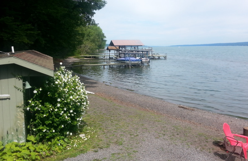 Lake view at Kingtown Beach Cottages.