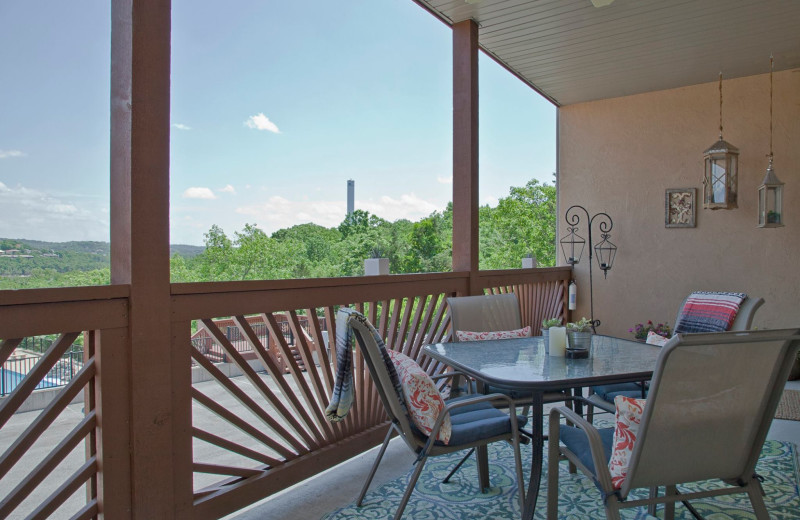 Guest balcony at Rockwood Resort.