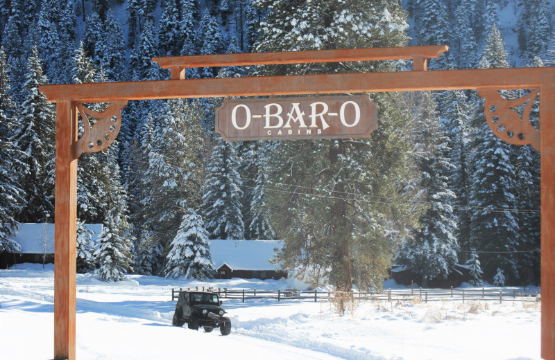 Winter at O-Bar-O Cabins.