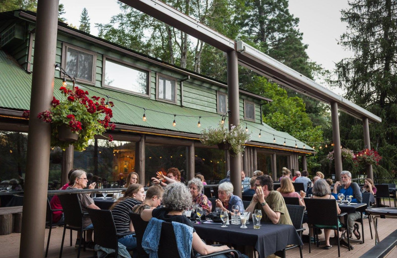 Dining at Morrison's Rogue River Lodge.